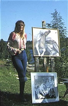 KVINNOPORTRÄTT TAVLA