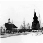 KYRKA KLOCKSTAPEL VINTERBILD