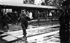 JÄRNVÄGSSTATION TRUPPFÖRFLYTTNING MILITÄR