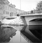 BRO KANAL STADSBEBYGGELSE VINTERBILD