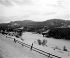 STAKET BOSTADSHUS BONDGÅRD VINTERBILD