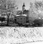 UTHUS KIOSK VINTERBILD STADSBEBYGGELSE