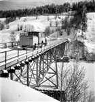 BUSS LANDSVÄGSBRO VINTERBILD