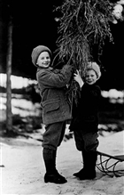 BARN JULFIRANDE VINTERBILD