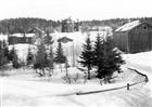 JORDBRUKSBEBYGGELSE VINTERBILD BOSTADSHUS BONDGÅRD