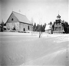 FRILUFTSMUSEUM VINTERBILD KYRKA KLOCKSTAPEL STIGPORT