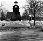 KLOCKSTAPEL KYRKA VINTERBILD