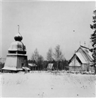 FRILUFTSMUSEUM KLOCKSTAPEL STIGPORT KYRKA VINTERBILD