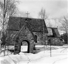 VINTERBILD FRILUFTSMUSEUM KYRKA STIGPORT