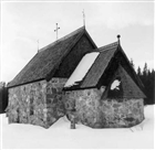 VINTERBILD KYRKA FRILUFTSMUSEUM