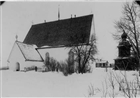 KYRKA KLOCKSTAPEL VINTERBILD