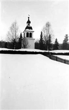 VINTERBILD KYRKA KLOCKSTAPEL