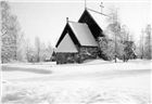 VINTERBILD KYRKA FRILUFTSMUSEUM