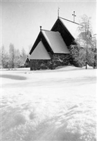 KYRKA VINTERBILD FRILUFTSMUSEUM