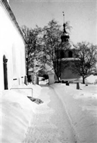 VINTERBILD KLOCKSTAPEL KYRKA