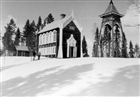 KAPELL SKOLA KLOCKSTAPEL VINTERBILD