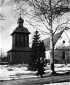 VINTERBILD KYRKA KLOCKSTAPEL