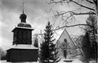 KYRKA KLOCKSTAPEL VINTERBILD
