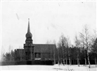 KYRKA KLOCKSTAPEL VINTERBILD