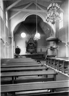 KYRKA KYRKOINTERIÖR ALTARE PREDIKSTOL