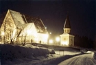 KLOCKSTAPEL VINTERBILD KYRKA